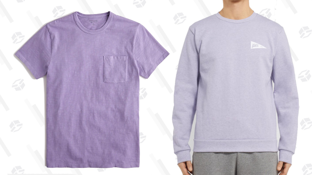 J.Crew Garment Dyed Pocket Tee, $30A.P.C. Rocky Loop-Back Jersey Crewneck Sweatshirt, $170